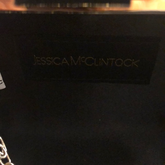 Jessica McClintock Black Clutch with Silver Embellishment. NWT - Picture 5 of 6
